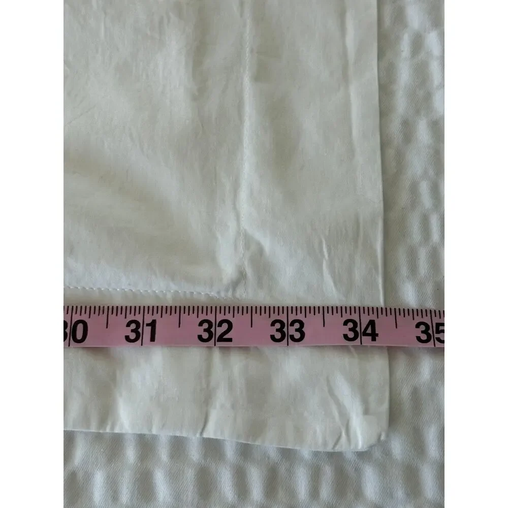 Garnier Thiebaut Queen Pillow Sham White Cotton Oxford Flange Luxury Hotel Linen